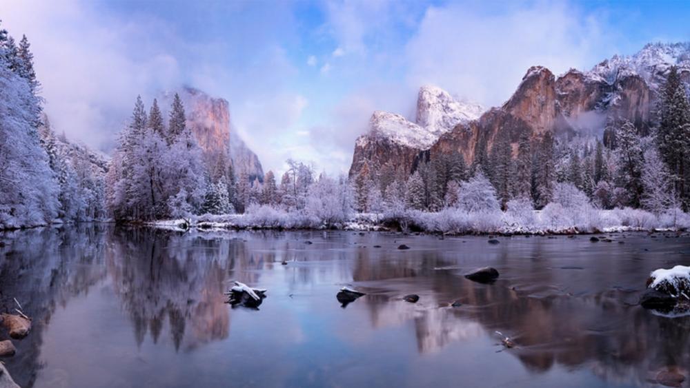 Yosemite Valley winter landscape - Yosemite National Park, California, United States wallpaper