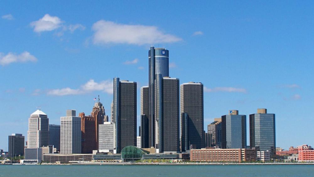 Detroit cityscape wallpaper