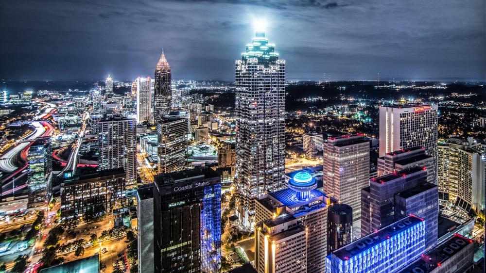 Atlanta at night wallpaper