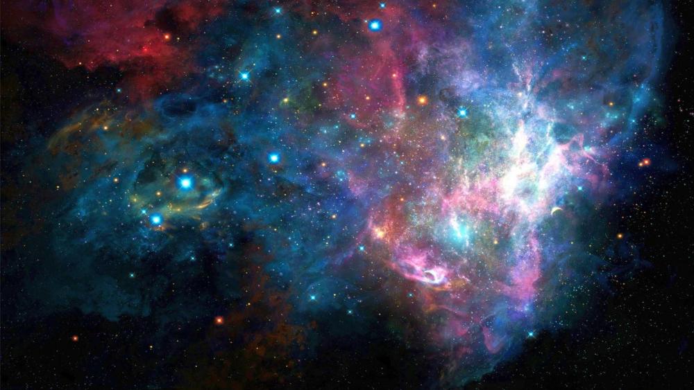 Galaxy in the outer space wallpaper