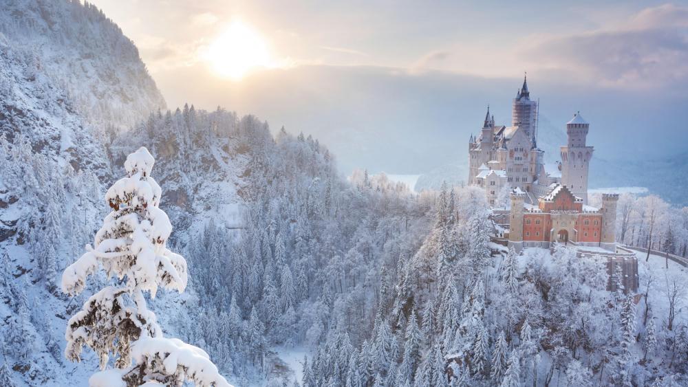 Neuschwanstein Castle - A fairy tale castle winter wallpaper