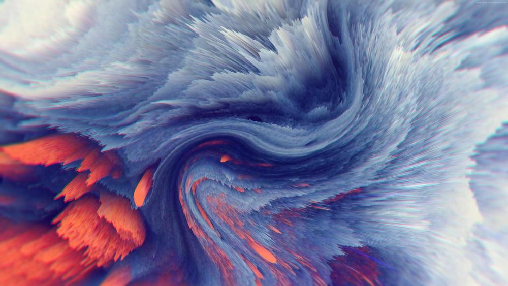 Abstract magnetic waves - Digital art wallpaper