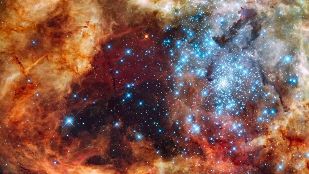 R136 stellar group - Hubble space telescope wallpaper