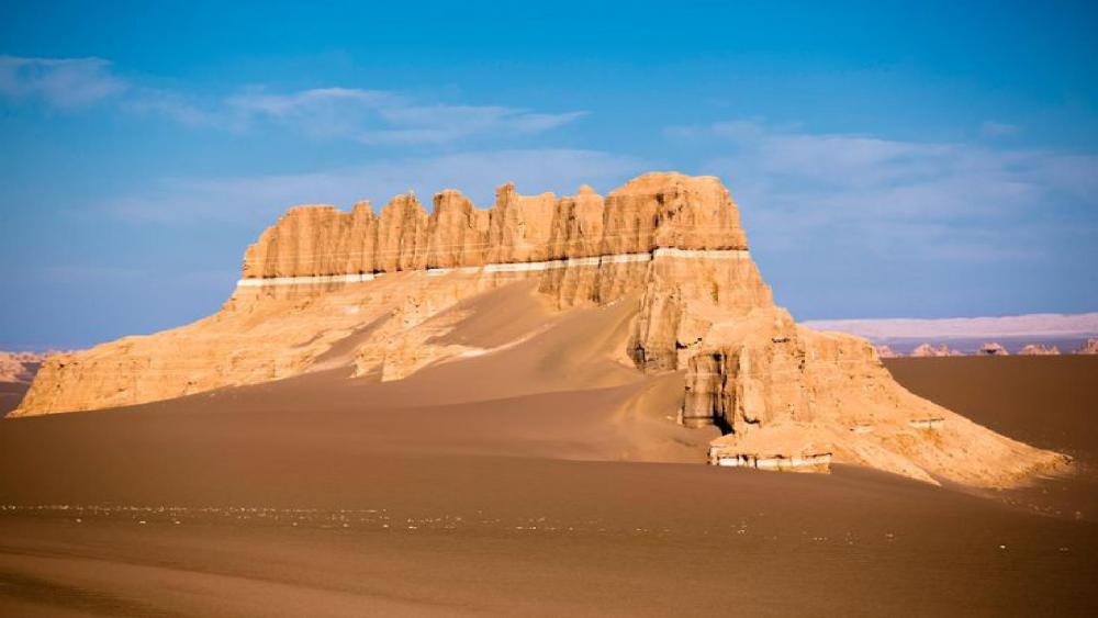 Dasht-e Lut Desert rock formation wallpaper