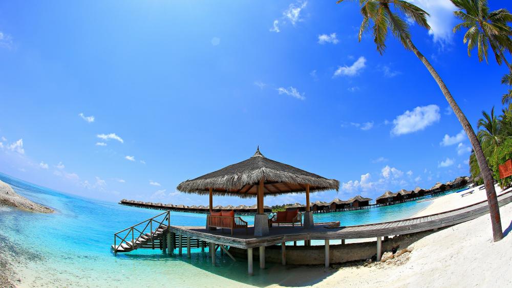 Vacation in the Indian Ocean beach - Maldives wallpaper