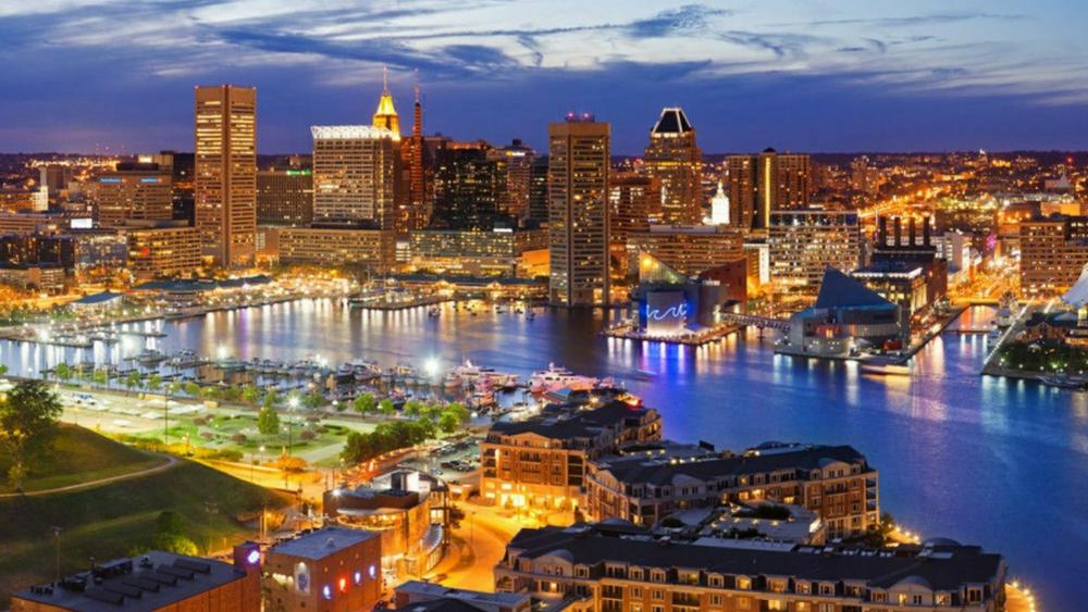Baltimore cityscape with the Inner Harbor - Maryland, United States wallpaper