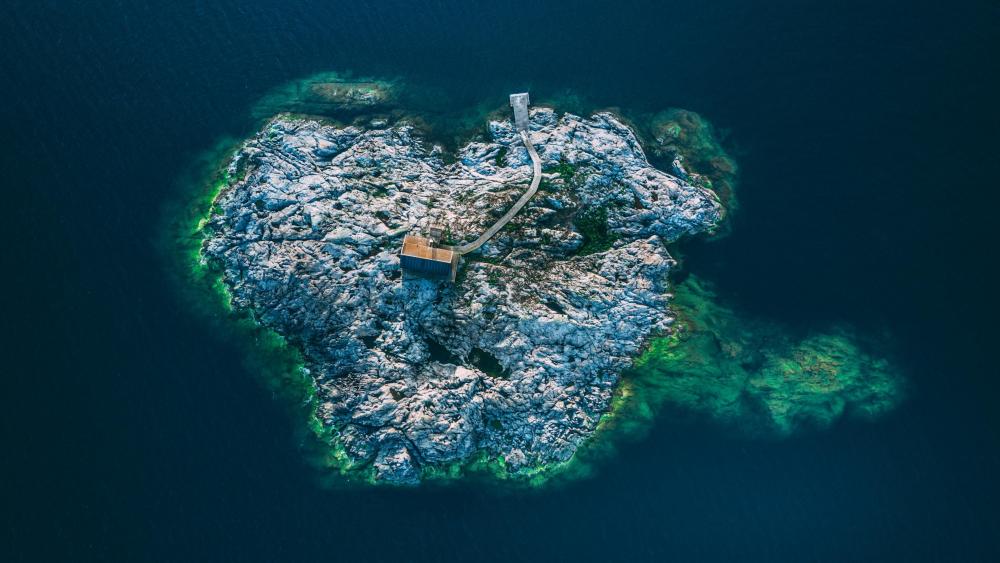 Small island on the ocean - Sweden wallpaper