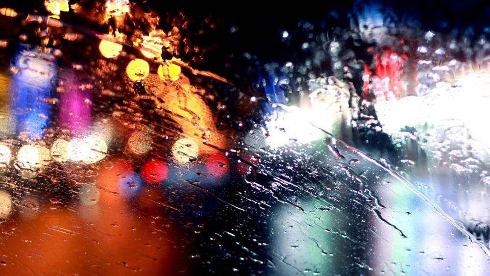 Rainy windshield wallpaper