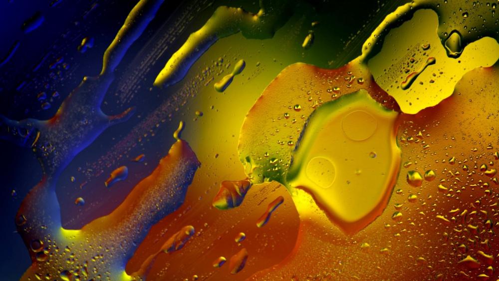 Color gradient water drops wallpaper