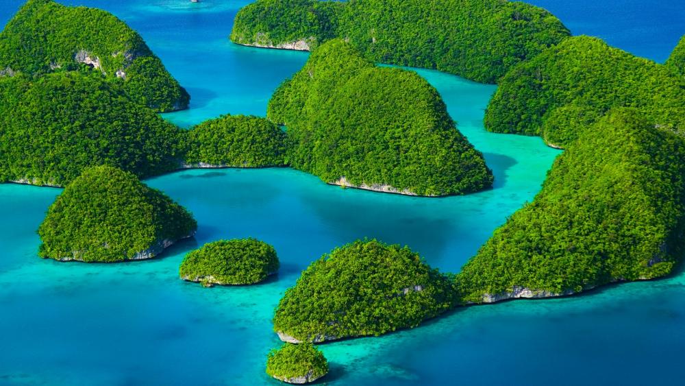The Rock Islands of Palau wallpaper