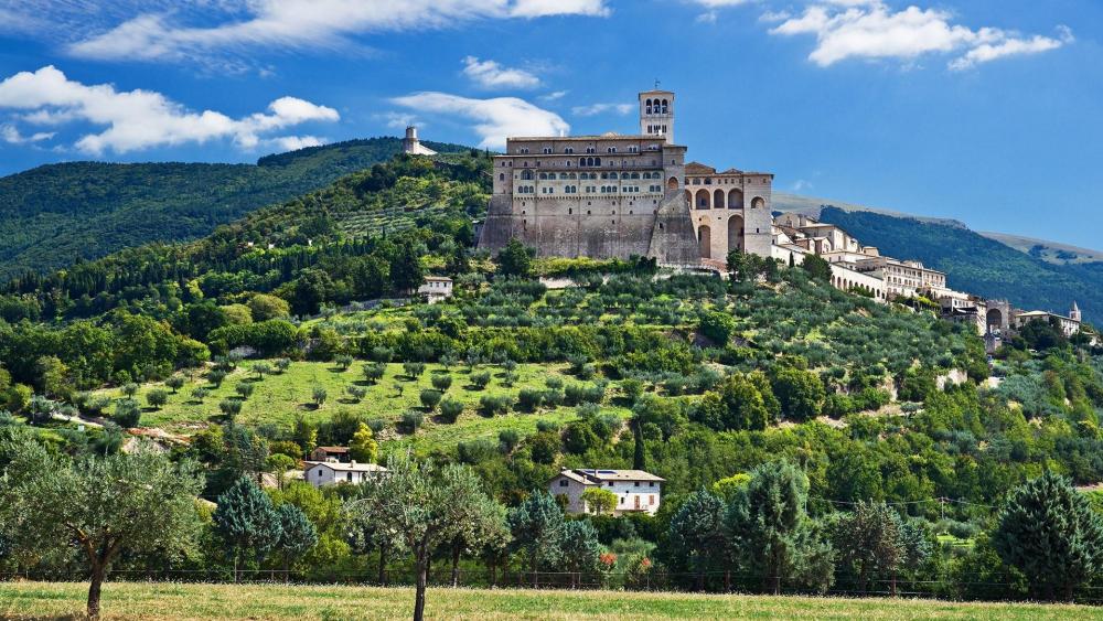 Basilica of Saint Francis of Assisi - Assisi, Italy wallpaper