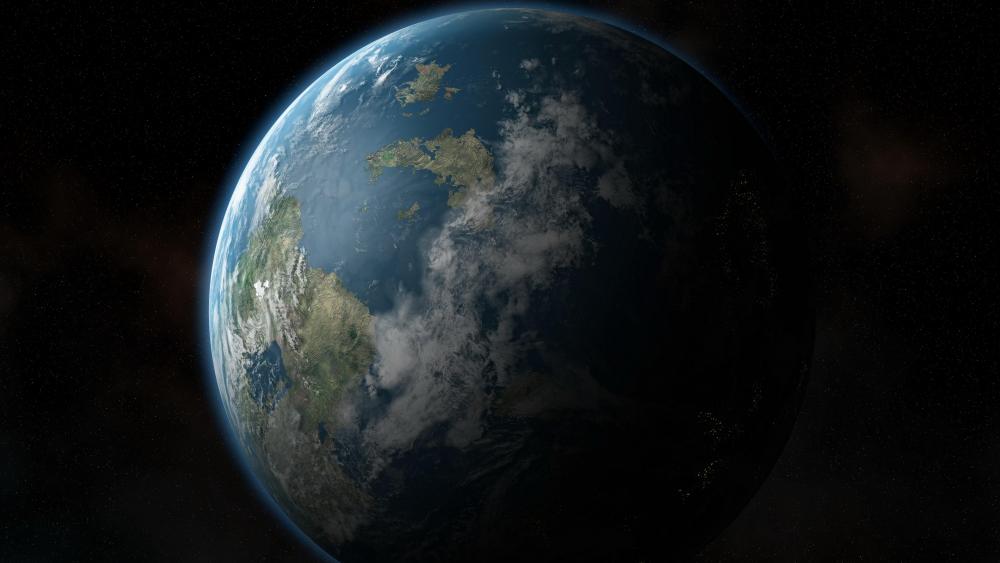 Earth from the space wallpaper