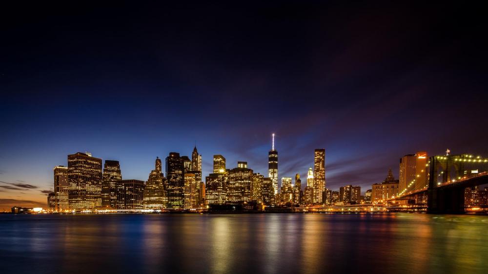 New York City view from Brooklyn wallpaper