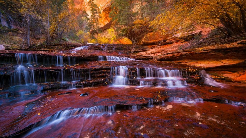 Zion Waterfalls - Zion National Park, Utah wallpaper