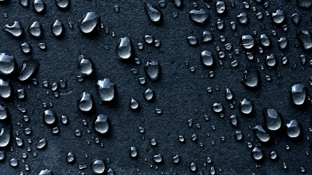 Waterdrops on a surface wallpaper