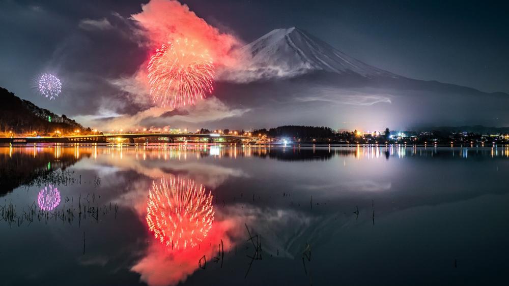 Kawaguchiko Fireworks Festival - Japan wallpaper