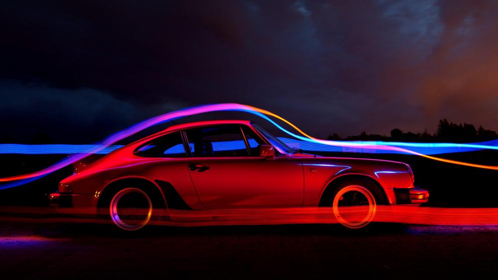 Awesome Luminous Porsche 911 wallpaper