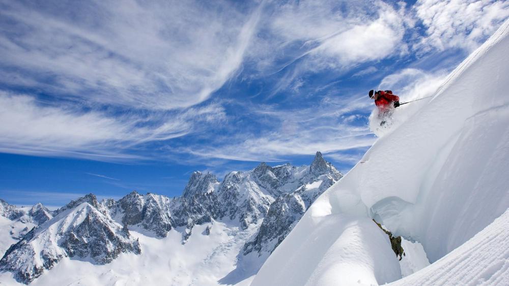 Skiing in Rhône-Alps, Chamonix wallpaper