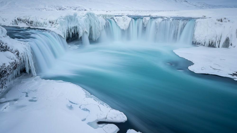 The Waterfall of The Gods - Godafoss, Iceland wallpaper