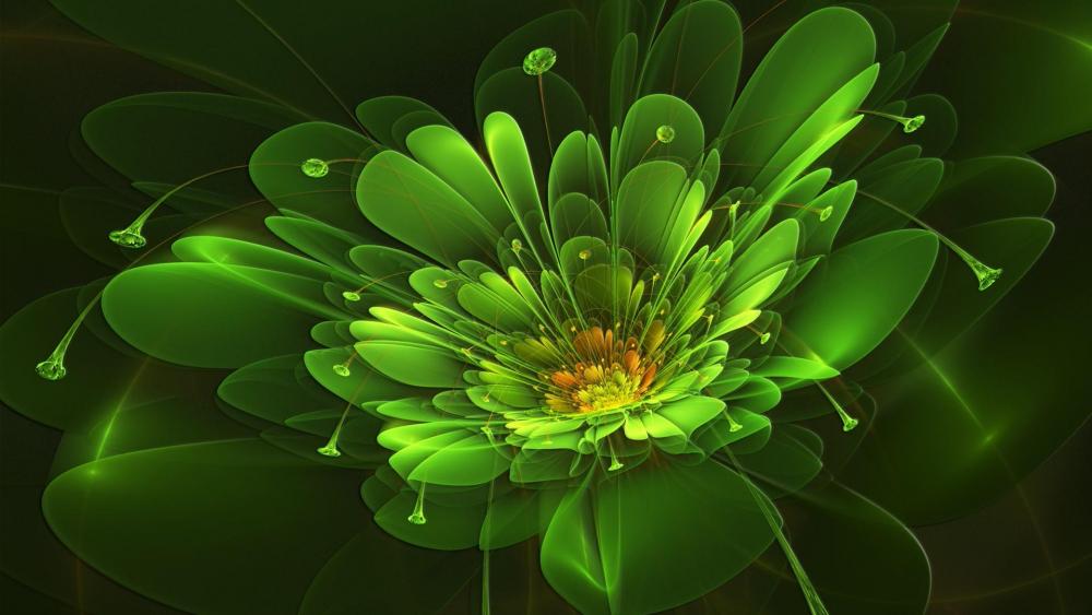 Glowing flower - Digital art wallpaper