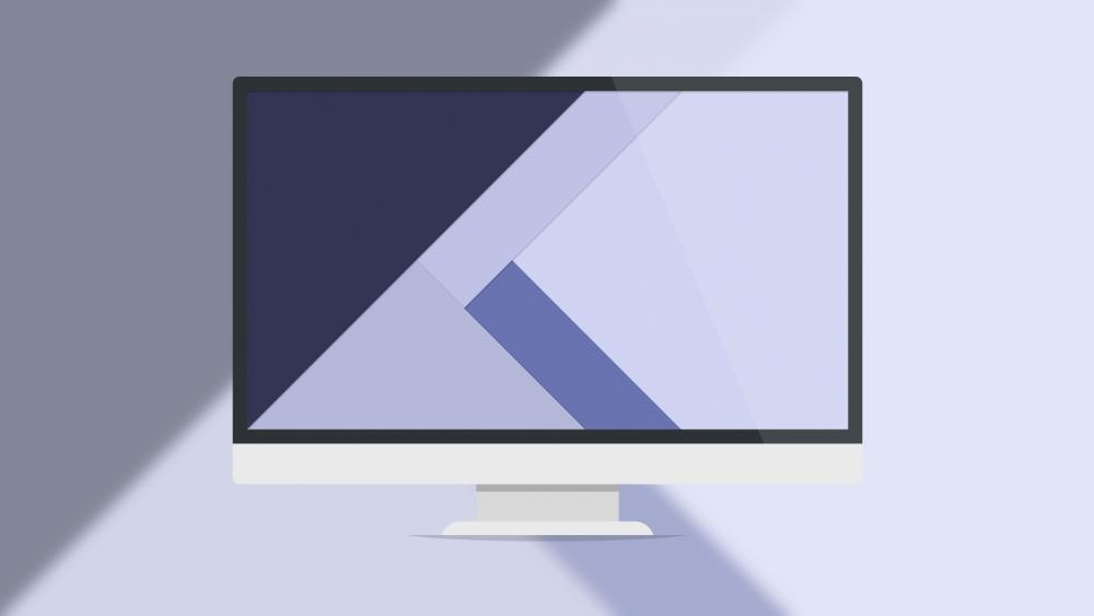 Computer monitor - Material Design wallpaper