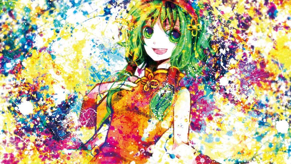 Colorful anime girl wallpaper