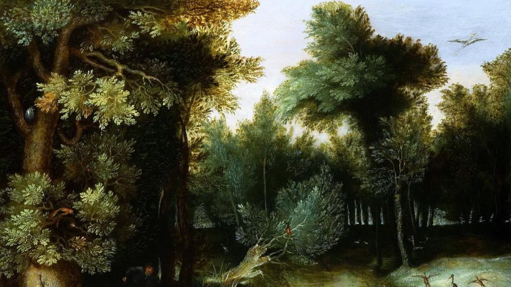 Gillis van Coninxloo - Flemish forest landscape wallpaper