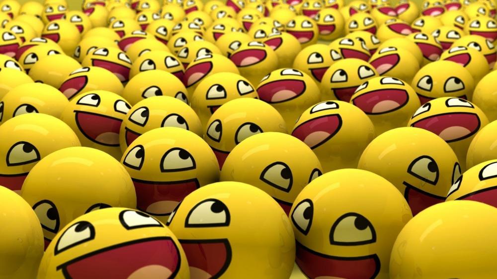 Yellow smiley emoticons wallpaper