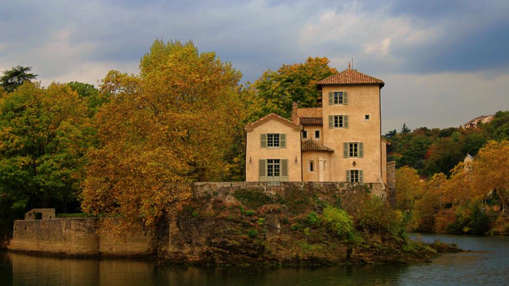 Île Barbe island - Lyon, France wallpaper