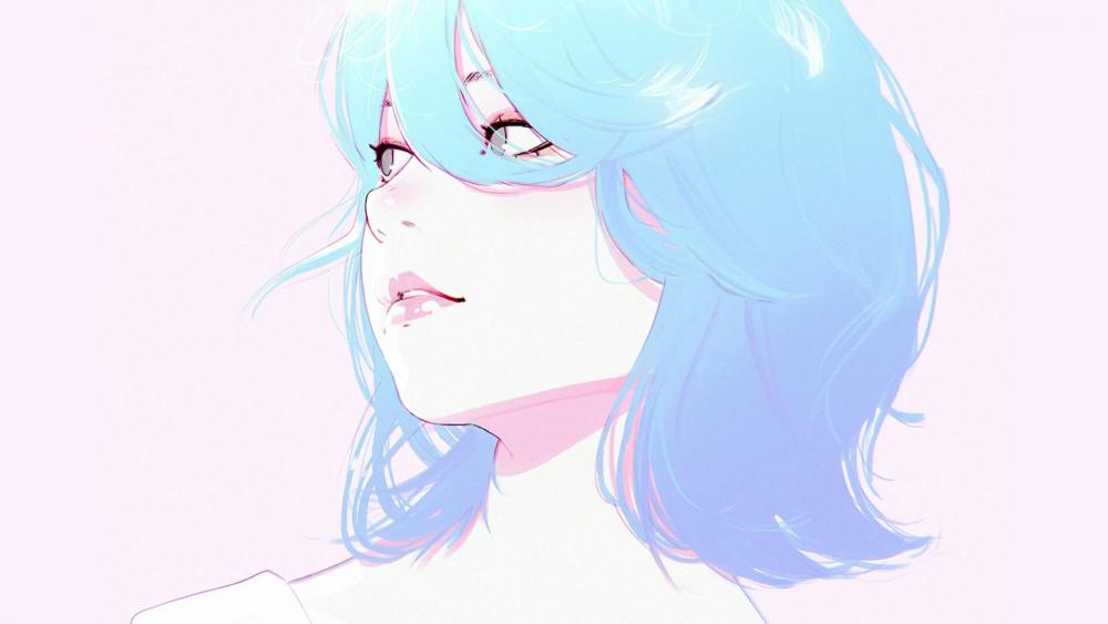 Ethereal Anime Beauty Gaze wallpaper