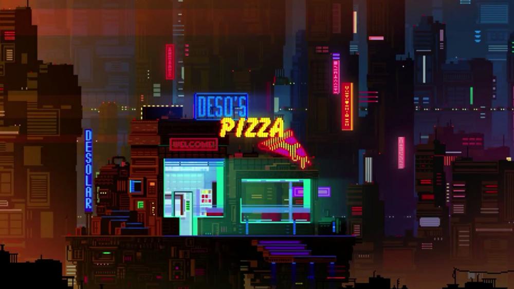 Night city - Pixel art wallpaper