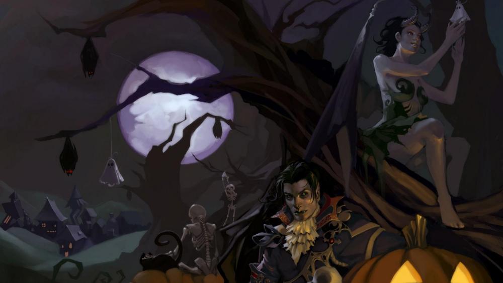 Halloween fantasy art wallpaper