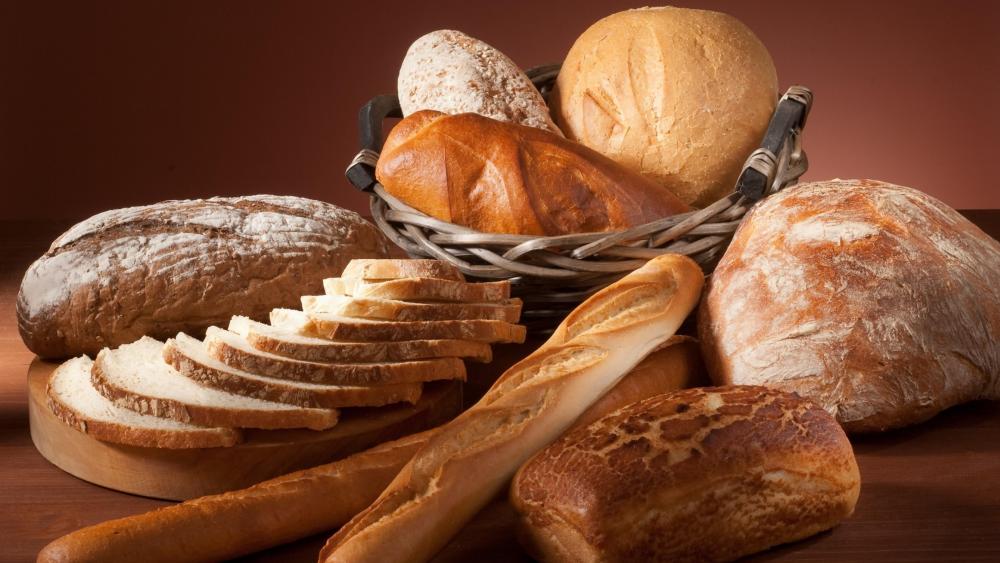 Breads and bakery goods wallpaper