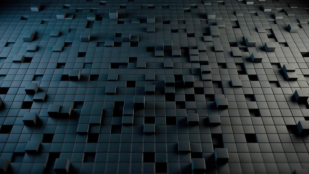 Black cubes wallpaper