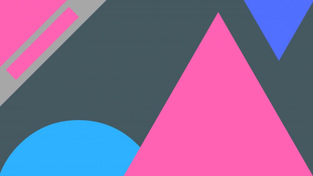 Pink, blue and grey material design wallpaper