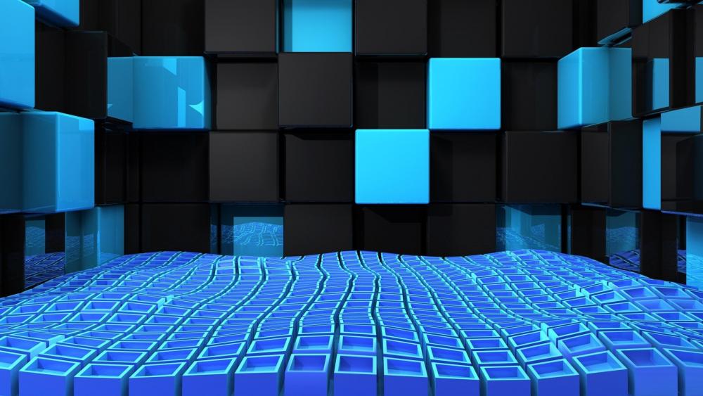 3D cubes computer graphics wallpaper
