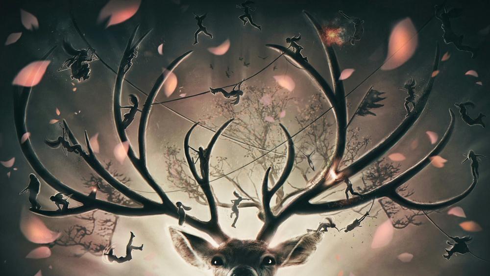 Deer antler - Fantasy art wallpaper