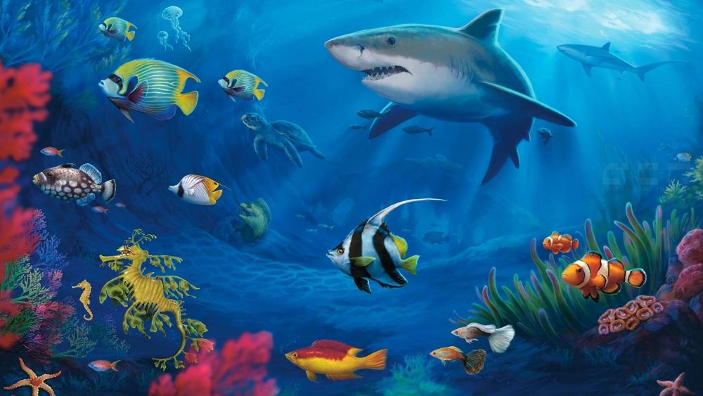 Underwater life wallpaper