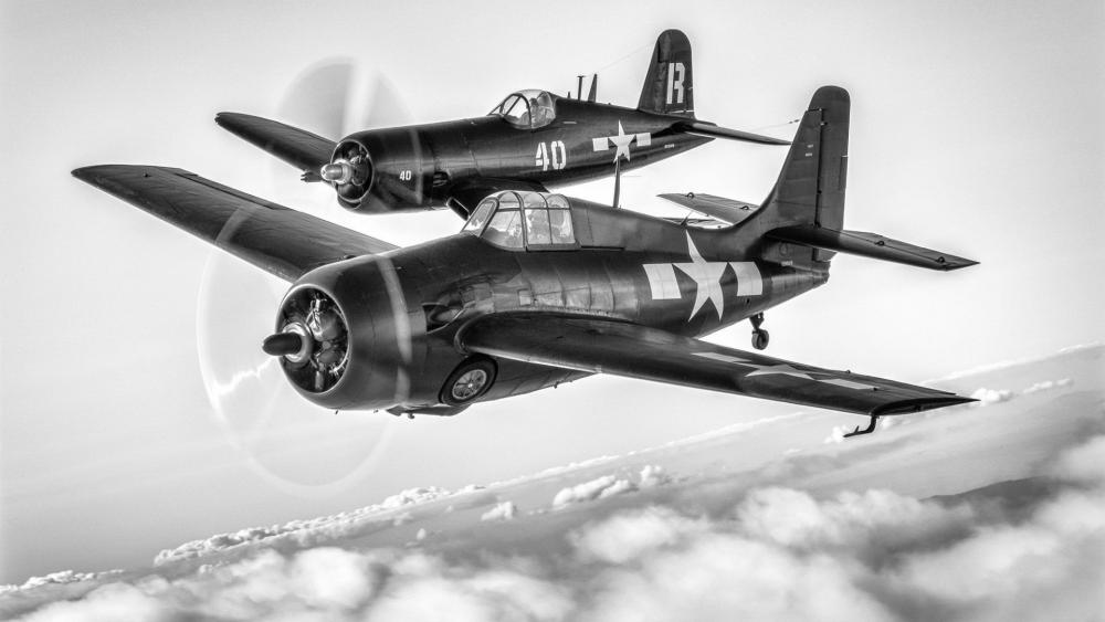 Bomber Airplane American FM-2 Wildcat wallpaper