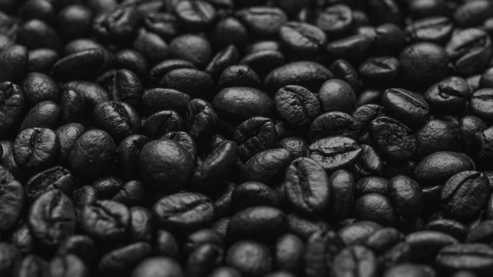 Black coffee grounds wallpaper