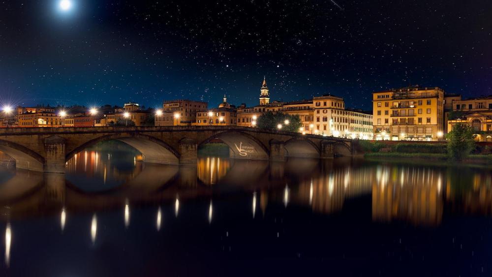 Blue hour in Florence wallpaper
