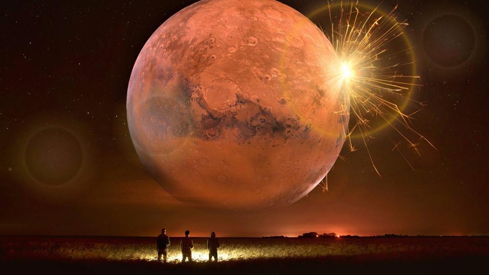 MARS - Science fiction art wallpaper