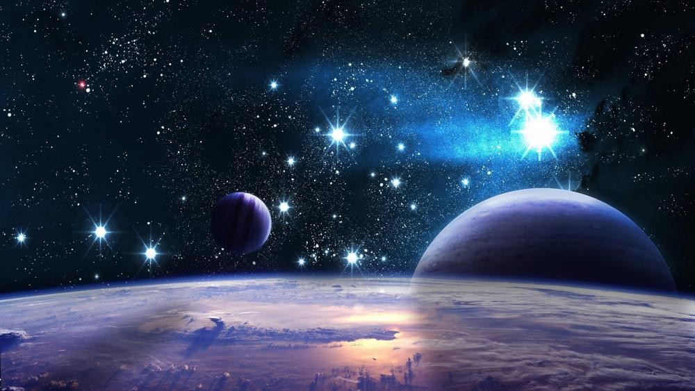 Planets in the universe wallpaper