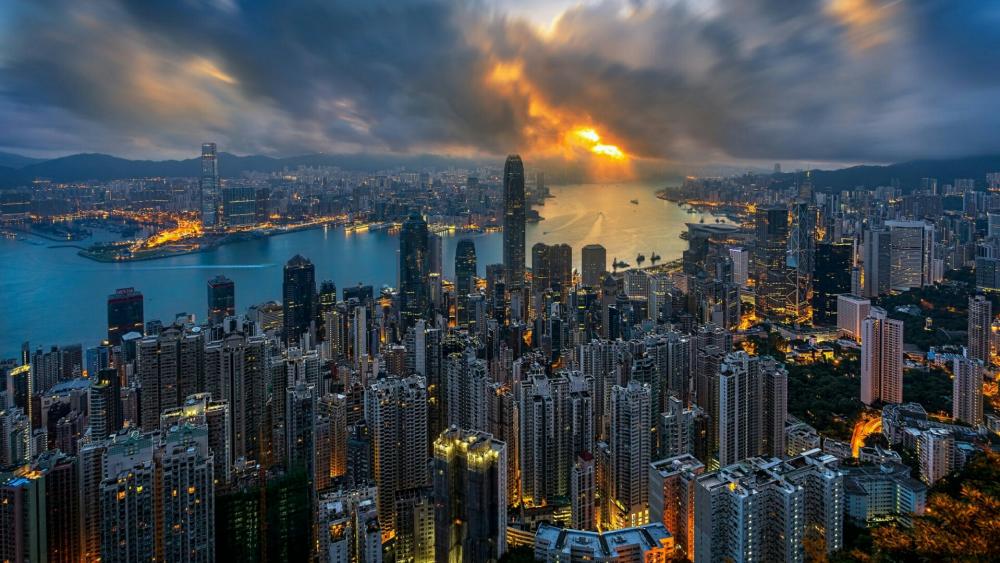 Hong Kong skyline wallpaper
