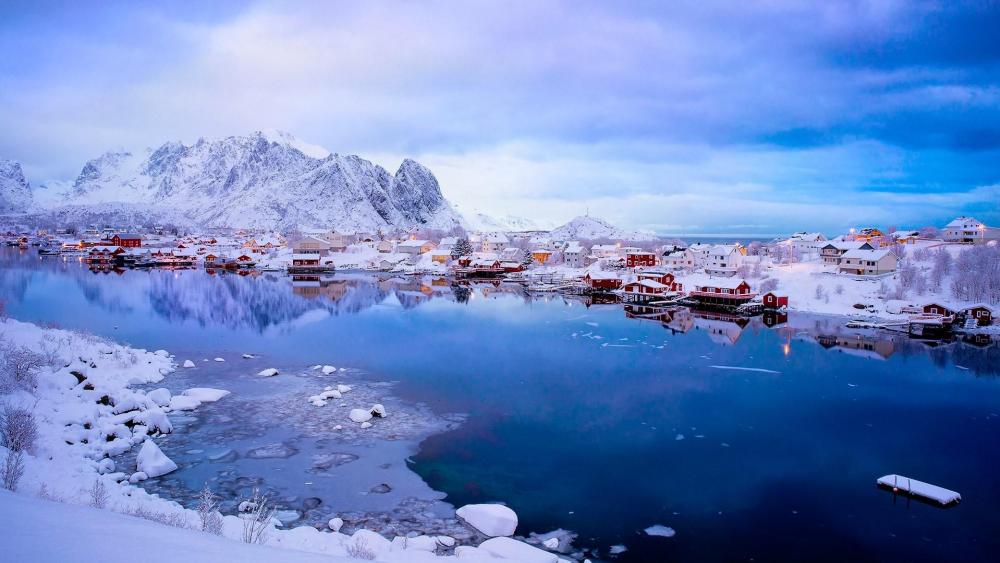Reine - Breathtaking fishing village in Norway wallpaper