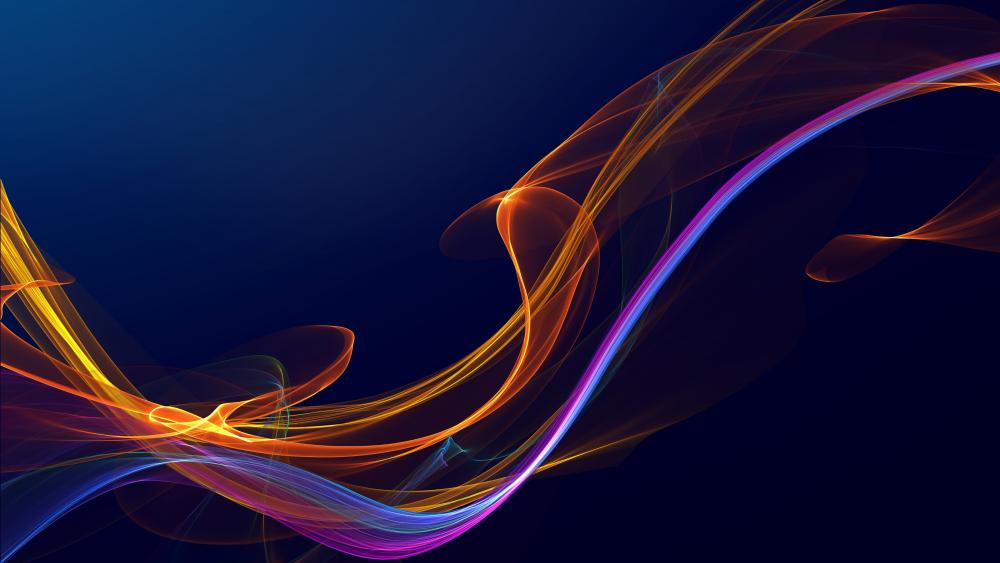 Colorful flame lines wallpaper