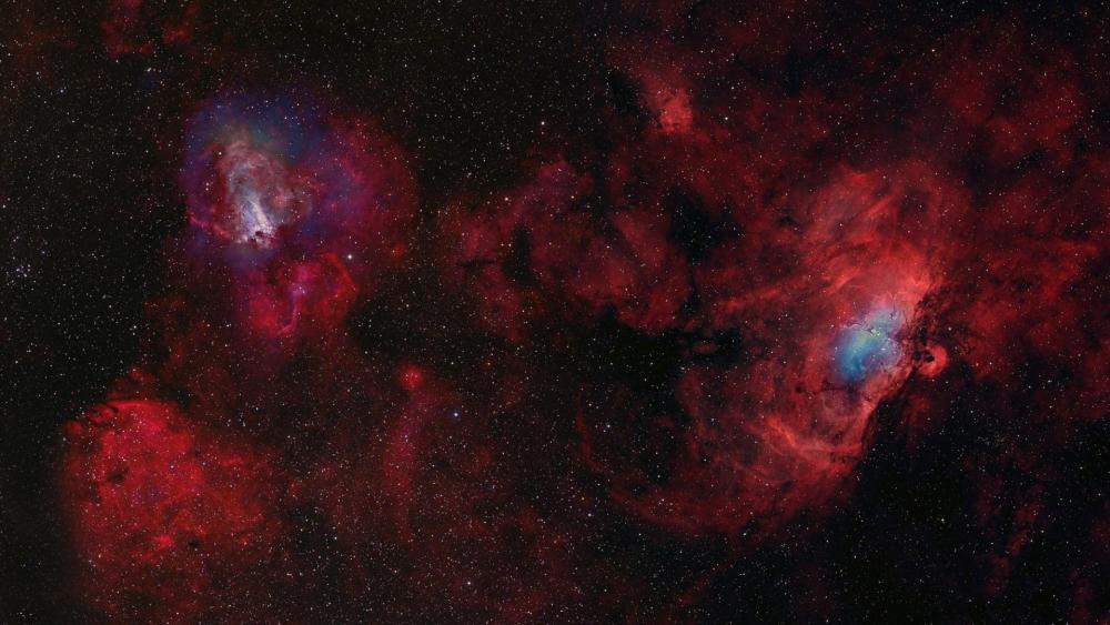 Astrofotography of nebulas wallpaper