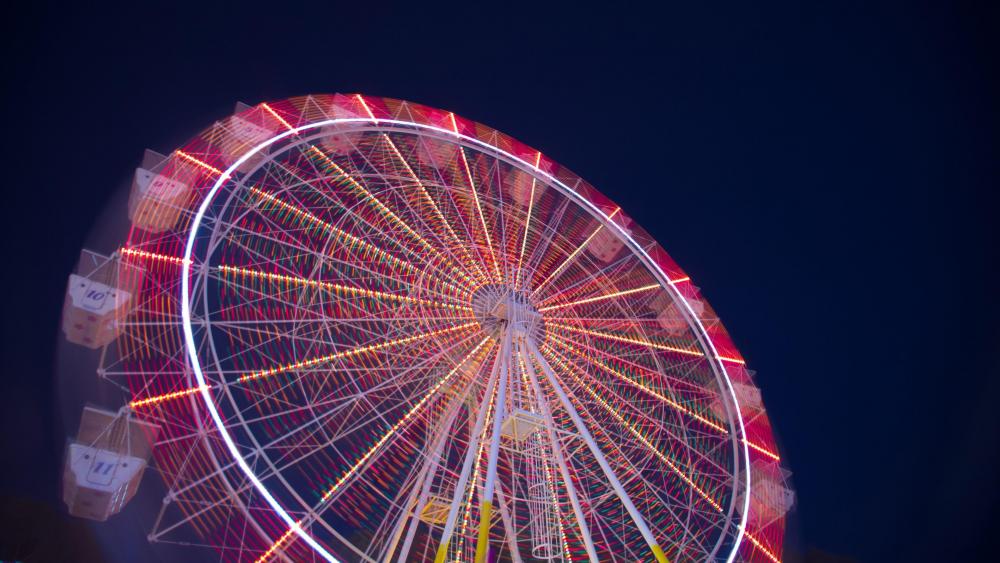 Ferris wheel at night wallpaper