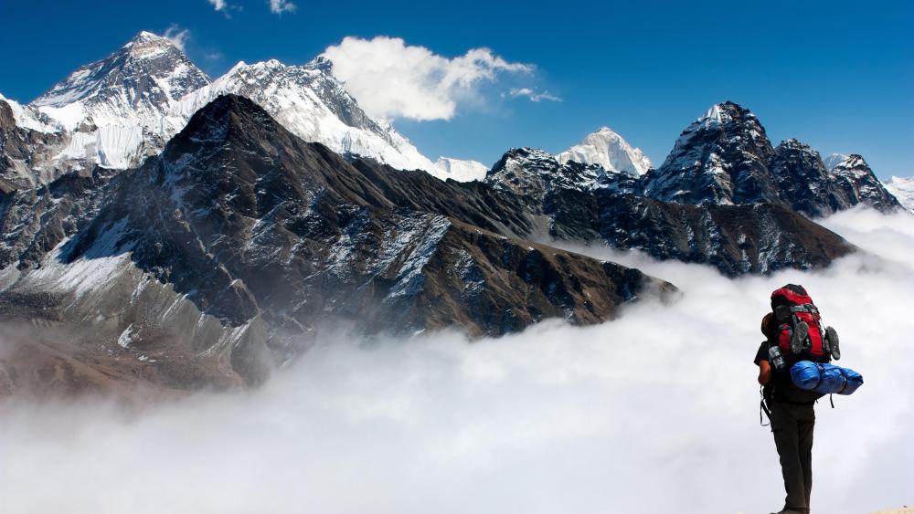 Looking to Everest wallpaper