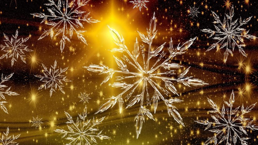 Christmas ice crystal wallpaper